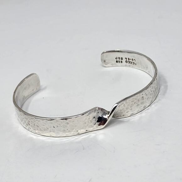 Sterling Silver Antique Vintage Twist Bangle Bracelet - Picture 3 of 7